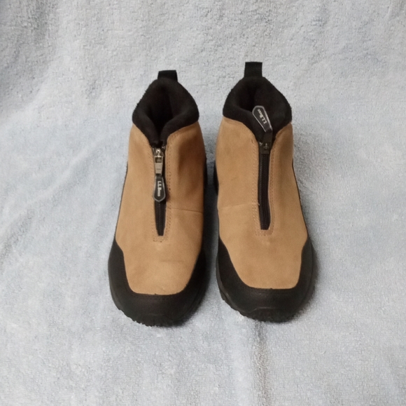 LLBean zipup suede ankle boots rubberized sides tabbed back pulls Primal… - Picture 6 of 8